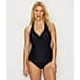 thumbnail image 4 of Women's Pour Moi 6011 Splash Underwire Halter Tankini Swim Top (Black 40D), 4 of 4