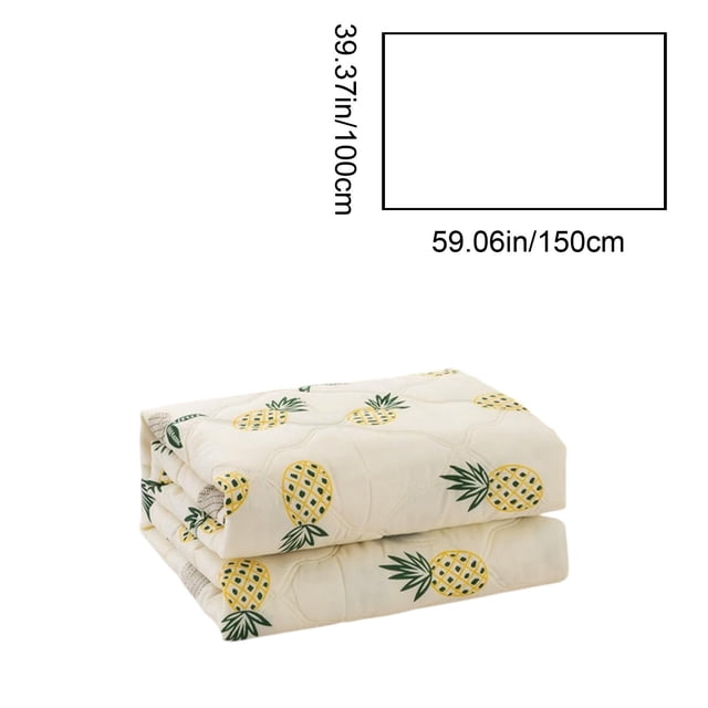 Ohufall Cooling Comforter Yellow Pineapple Print Cotton Comforter Lightweight Quilt Breathable Washable Summer Bedding For Spring Fall Use Back To School