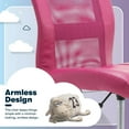 thumbnail image 6 of Serta Essentials Armless Task Chair, Faux Leather and Mesh, Pink, 6 of 14