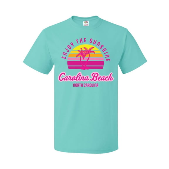 Inktastic Summer Enjoy the Sunshine Carolina Beach North Carolina Pink T-Shirt