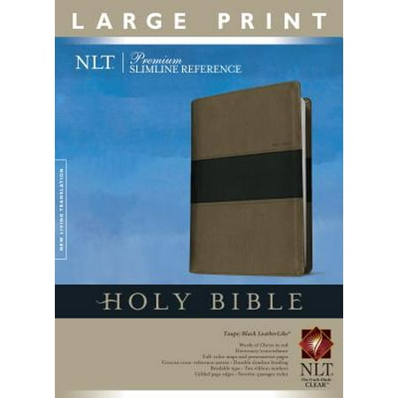 Premium Slimline Reference Bible NLT, Large Print, TuTone (Red Letter, LeatherLike,