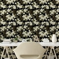 thumbnail image 2 of Ambesonne Tropical Peel & Stick Wallpaper for Home, Plumerias Leopards Print, 13"x72", Sage Green and Off White, 2 of 5