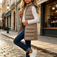 thumbnail image 5 of Mifsaly Girls Long Puffer Vests Kids Tween Zip Up Stand Collar Quilted Vest Fall Winter Casual Going Out Play Back to School Padded Coat with Pocekts, 5 of 10