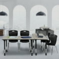thumbnail image 2 of Regency Kee 60 x 30 in. Mobile Adjustable Classroom Table- Maple & 2 Andy 18 in. Stack Chairs- Black, 2 of 7