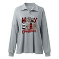 thumbnail image 6 of Aloohaidyvio Christmas Tops,Womens Christmas Long Sleeve Fall Winter Tops Casual Tunic Buttons Blouse Pullover, 6 of 6