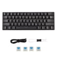 thumbnail image 2 of Teclado para Juegos 60 por Ciento Teclado Mecánico Portátil con Cable de 61 Teclas 60% Teclado para Juegos con Retroiluminación LED para Computadora, 2 of 8