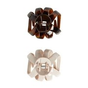 Goody Large Claw Clips,Slideproof Grip, 2Ct, Black & Tortoise Print
