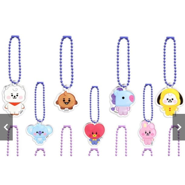 Dibujos Animados BTS BT21 Llavero Cosplay Acrílico Colgante Mujer Lindo Bolsa Regalo CHIMMY COOKY KOYA MANG RJ SHOOKY TATA