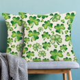thumbnail image 2 of St Patricks Day Pillow Covers 18x18 Set of 2, Lucky Clover Throw Pillow Covers Green Shamrock Decorative Cushion Case St Patricks Day Decor for Home Couch Sofa Outdoor, 2 of 6