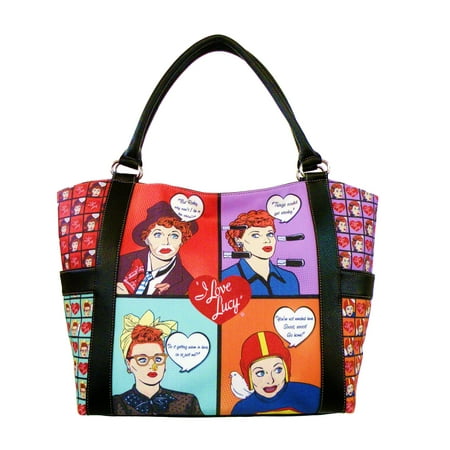 - AFONiE - I Love Lucy Signature Faux leather Tote Handbag