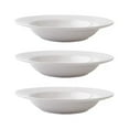 thumbnail image 2 of asjyhkr - Juego de 3 ensaladeras para cocina, cuencos para pasta poco profundos, cuencos para pasta blancos, aptos para microondas y lavavajillas, 2 of 2