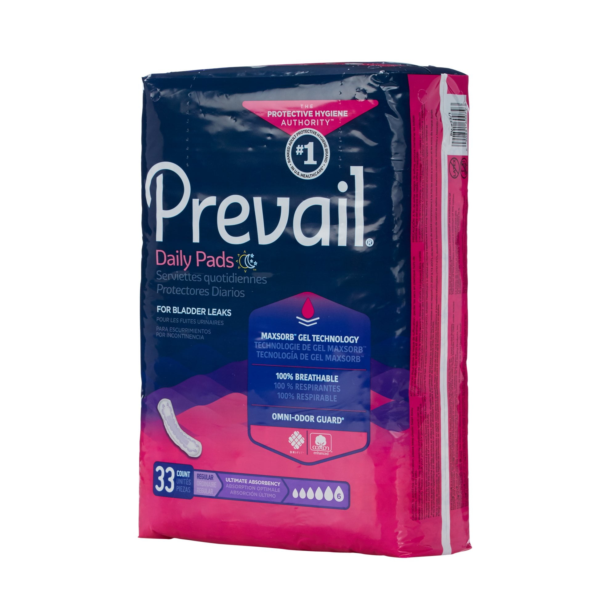 Prevail Dailyl Pads Ultimate Bladder Control Pad 16 Inch Length Heavy