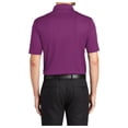 thumbnail image 2 of Yellow Rooster Men's Performance Fine Jacquard Polo Violet Purple S, 2 of 6