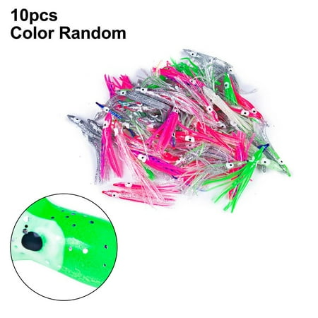High Quality Luminous Soft Bait Set For Fishing Random Mix Of 10Pcs Of 5Cm 7Cm 10Cm And 12Cm Octopus And Squid Mixed Color Random 7Cm Fangkenuo