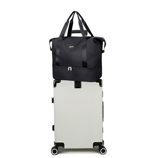 Bolsa de viaje Duffle Bag Dry Wet Separated Portable Gym Fitness Tote Bag Negro Tmvgtek Deportes Acuaticos Bodega Aurrera en linea
