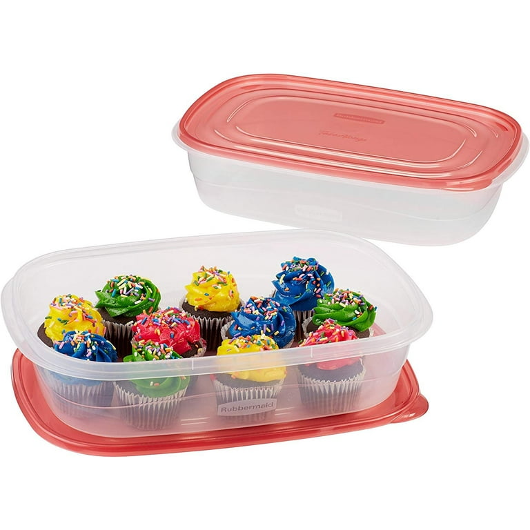 Rubbermaid Container & Lids, Deep Rectangles, 8 Cup 2 Ea