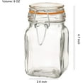 thumbnail image 2 of Glass Spice Jars Bottles with Airtight Lids and Leak Proof Rubber Gasket, Set of 12 (Square, 8 oz), 2 of 5