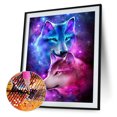 thumbnail image 2 of Taladro de pintura de diamante 5D Kits de bricolaje Cuadro de pared de mosaico de lobo redondo completo (J84600) FLhrweasw Nuevo, 2 of 9