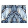 thumbnail image 7 of Yayeee Kitchen Curtains Tier Pair Light Filtering 27"x24" Rod Pocket Short Cafe Window Panel, Abstract Marble Pattern, 7 of 7