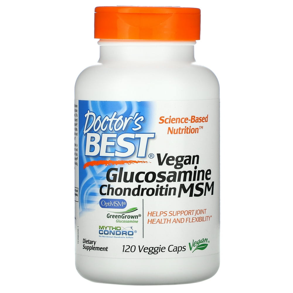 Doctor's Best Vegan Glucosamine Chondroitin MSM, 120 Veggie Caps