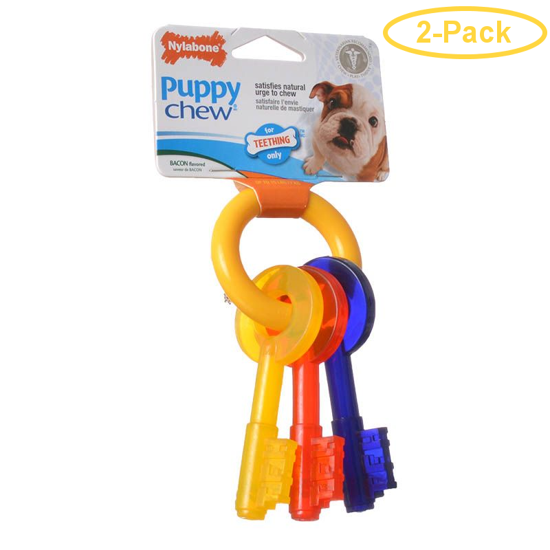 Nylabone Puppy Chew Teething Keys Chew Toy XSmall (For Dogs up to 15