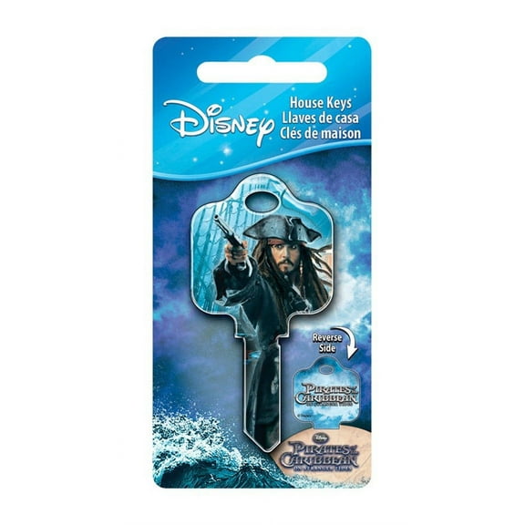 Hillman Disney Capt N Jack Sparrow House Key Blank 68 SC1 Single For Schlage Locks