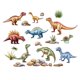 thumbnail image 3 of Set de pegatinas de pared con dibujos animados de dinosaurios familiares de PVC, 3 of 4
