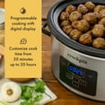 CrockPot 4 Quart Cook and Carry Programmable Slow Cooker, Stainless Steel