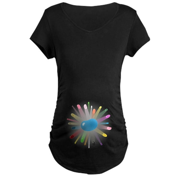 CafePress - Blue Jellybean Blowout Maternity Dark T Shirt - Maternity Dark T-Shirt