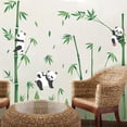 thumbnail image 4 of Panda Decor Wall Stickers Bamboo Wall Art Decals, Green Plants Peel and Stick Wall Murals Bamboo Wall Decoration Decals for Baby Kids Bedroom Nursery Living Room Décor, 4 of 10