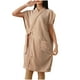 thumbnail image 2 of HongQid Women'S Soft Robes Bath Robe After Shower Female Plush Spa Bathrobes Sleeveless Lightweight With Pockets, 2 of 4
