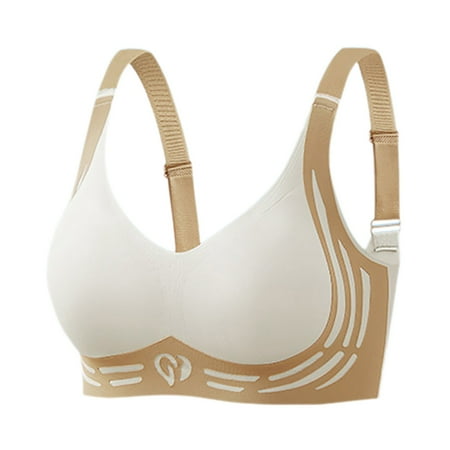 Mzoazpie Women s Comfortable and Sexy one Shoulder Sports Bras for Women Transparent Shoulder Strap Cordless Medium Sports Bra for Women Backless Spongeless with Convertible Seamless Bra Shoulder