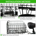 thumbnail image 4 of Semfri Folding Bicycle Basket Bicycle Frame Basket Folding Bicycle Rear Basket Large Capacity Metal Cargo Basket with Reflectors, Net Cover and Installation Tools Suitable for Most Bicycles - Black, 4 of 7