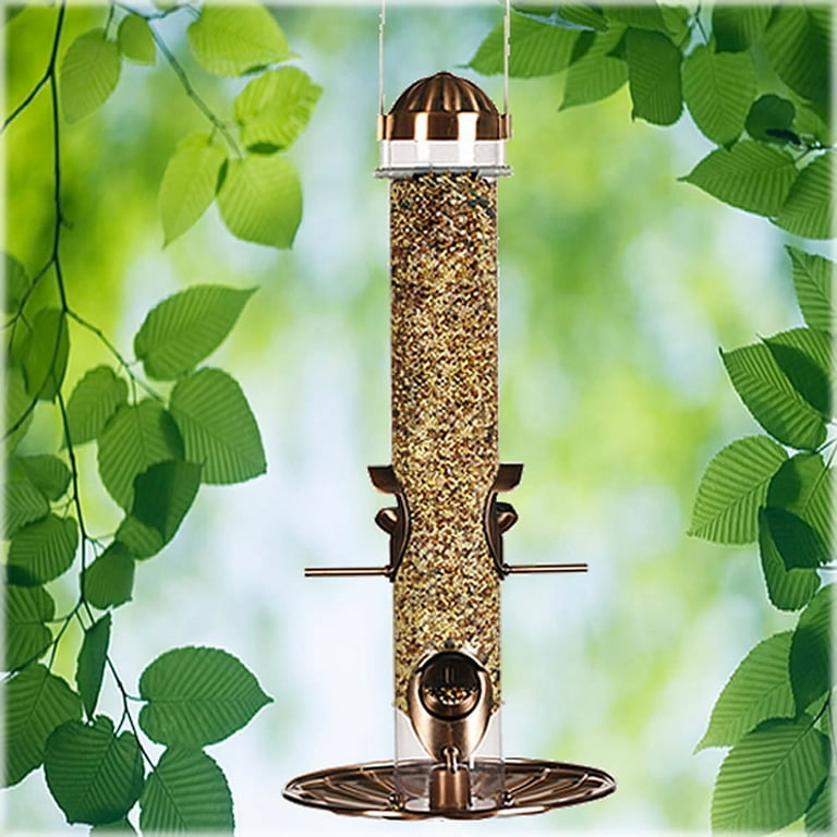 Perky-Pet Copper Finish 2-in-1 Wild Bird Tube Feeder - 1.8 lb