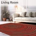 thumbnail image 2 of ODIKA 3'x5' Machine Washable Non-Slip Area Rug, Braided Rope Spiral Design Heavy Duty Floor Cover High Traffic Rug with Pad, Red, 701272, 2 of 8