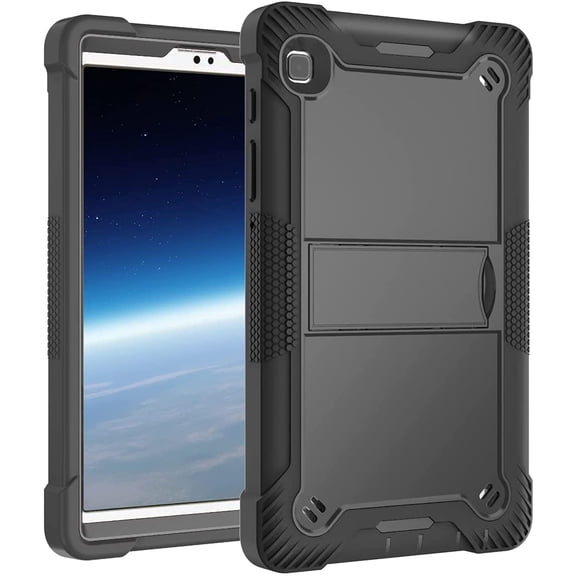 Golden Sheeps Compatible for Samsung Galaxy Tab S7 FE 2021/Galaxy Tab S7 Plus 2020 Case 12.4 Inch Impact Hybrid Drop Proof Armor Defender Full-Body Protection Case Convertible Built in Stand (Black)