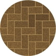 thumbnail image 1 of Ahgly Tapis Rond Lavable en Machine Intérieur Transitionnel Rouge Brun, 4 Pieds Rond, 1 of 7