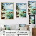 thumbnail image 4 of Designart "Beach Tropical Paradise Painting V" Nautical & Beach Floater Framed Wall Art Living Room, 4 of 7
