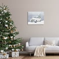thumbnail image 2 of Seasonal Niveous Snow Truck Scene Holiday Painting Gallery Wrapped Canvas Print Wall Art, 2 of 7