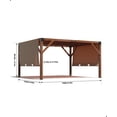 thumbnail image 3 of TROPOW Gazebos for Gardens,All Seasons Gazebos,12 X 14 FT Wood Pergola, Solid Structure, Retractable Shade Canopy, Outdoor Wooden Pergola for Patio, Backyard, Deck, Garden, 3 of 7