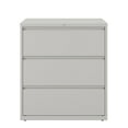 thumbnail image 2 of Hirsh 36 Inch Wide 3 Drawer Metal Lateral File Cabinet for Home and Office, Holds Letter, Legal and A4 Hanging Folders, Gray, 2 of 6