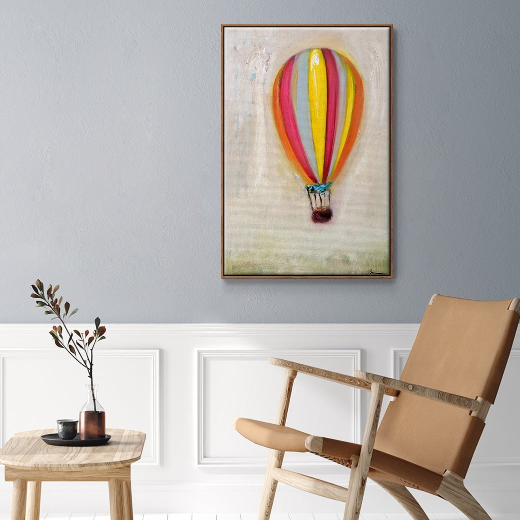 Lucky Hot Air Balloon Framed Premium Gallery Wrapped Canvas - Ready to Hang
