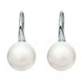 thumbnail image 2 of K-KED New 8/10/12/14/16mm White South Sea Shell Pearl Silver Hook Dangle Earrings-16 mm, 2 of 6
