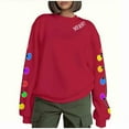 thumbnail image 2 of Ailaofu Merry Christmas Sweatshirts Women Merry And Bright Christmas Pullover Top Letter Printed Xmas Gifts Top, 2 of 7