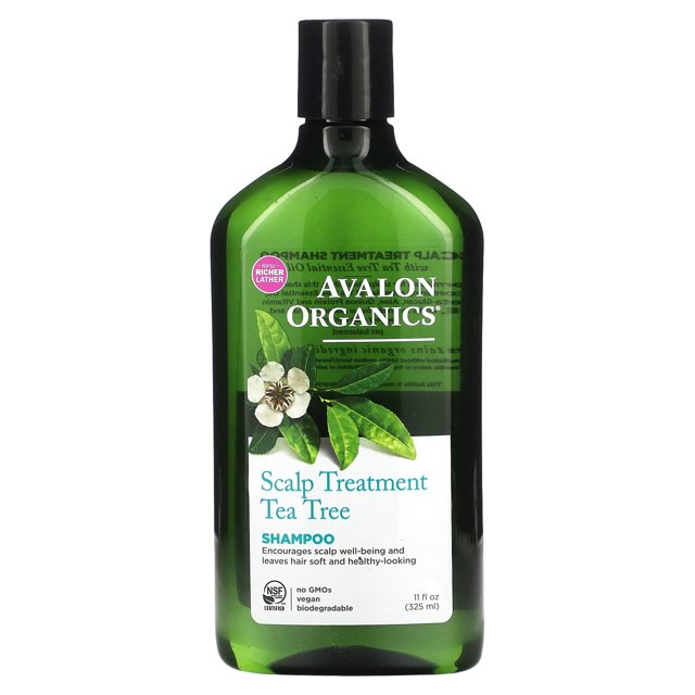Champú Avalon Organics para tratamiento del cuero cabelludo, árbol de té, 325 ml