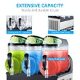 thumbnail image 4 of Commercial Slushy Machine 15L X 3, Garvee 11.88 Gallon Margarita Machine, 600W Frozen Drink Machine, Food-Grade PC Tanks & Stainless Steel, for Restaurants Bars Pool Parties, 4 of 9