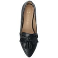 thumbnail image 4 of Journee Womens Jannah Pointed Toe Tassel Comfort Loafer Flats, Widths Available, 4 of 9
