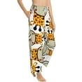 thumbnail image 2 of Sigee Giraffes Head Print Women's Soft Pajama Pants - Breathable and Comfortable Lounge Sleep Bottoms with Elastic Waistband and Pockets-Small, 2 of 9