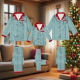 thumbnail image 4 of Zwiiyzr Family Christmas Pajamas Matching Sets Onesie Printed Long Sleeve Hooded Pajamas Jumpsuit Parent-Child Warm Set Wear Kids Olive Green-Kids, 4 of 7