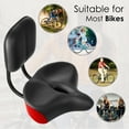 thumbnail image 6 of Lilypelle Oversized Bike Seat with Adjustable Backrest Comfort Replacement，Soft Back Rest PU Cushion for Mountain Bike Tricycles Commuter E-Bike in a standard 7/8" seat post，13"L x 11.8"W,Brown Silver, 6 of 8